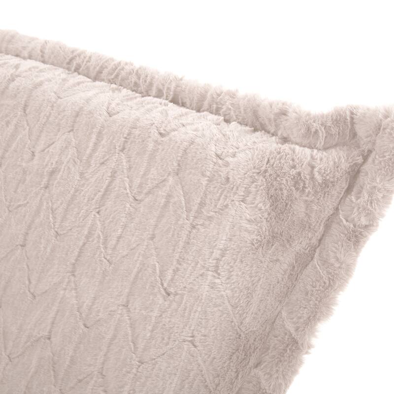 Allan Andrews Scroll Puff Rocker with Titanium Frame, Angora Collection