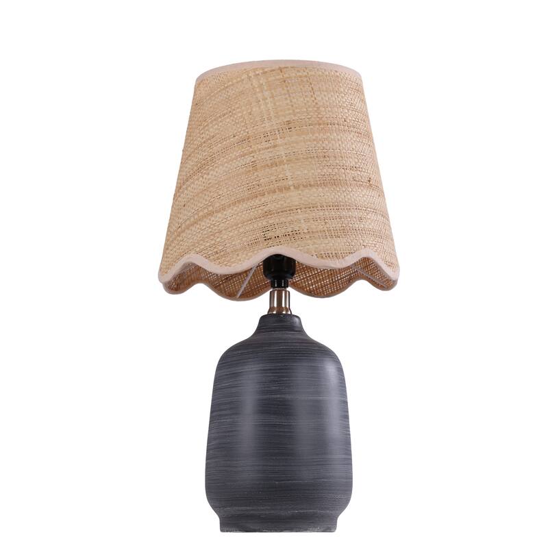 Traditional Ceramic Woven Table Lamp for Living Room