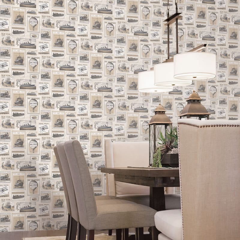 Galerie Wallcoverings Nostalgie Collection Old Time Travel Non-woven Matte Wallpaper Roll