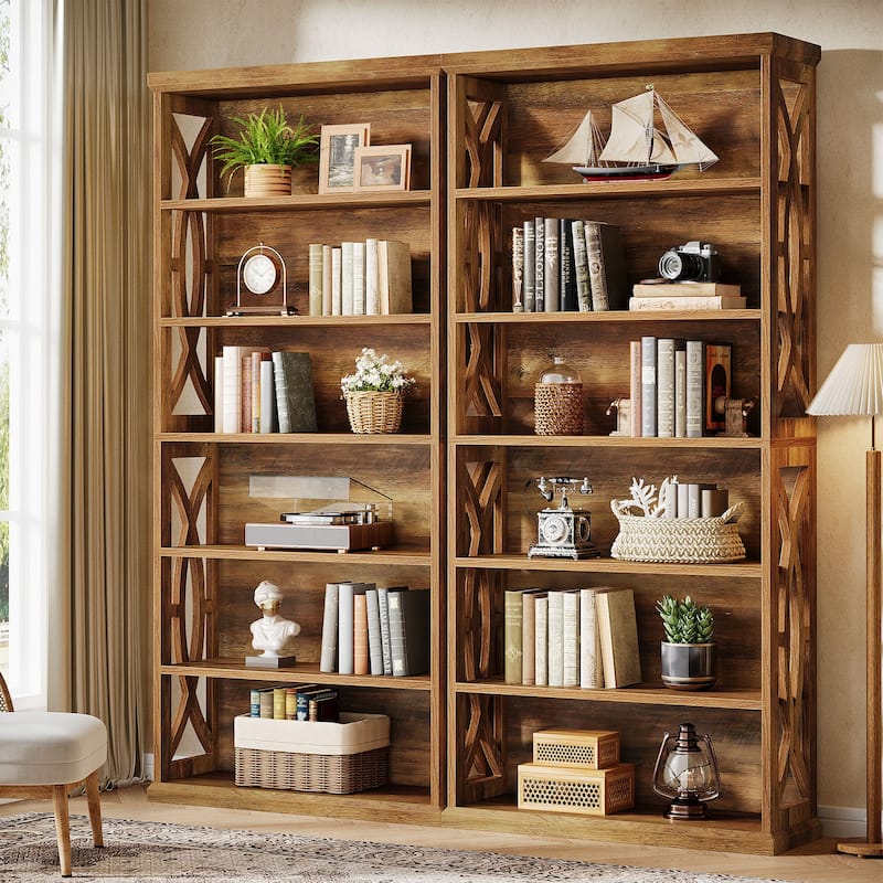 6-Tier Bookshelf, 71 Inches Tall Freestanding Bookcase