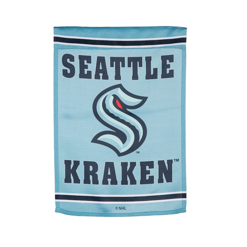 Embossed Suede Flag, Garden Size, Seattle Kraken