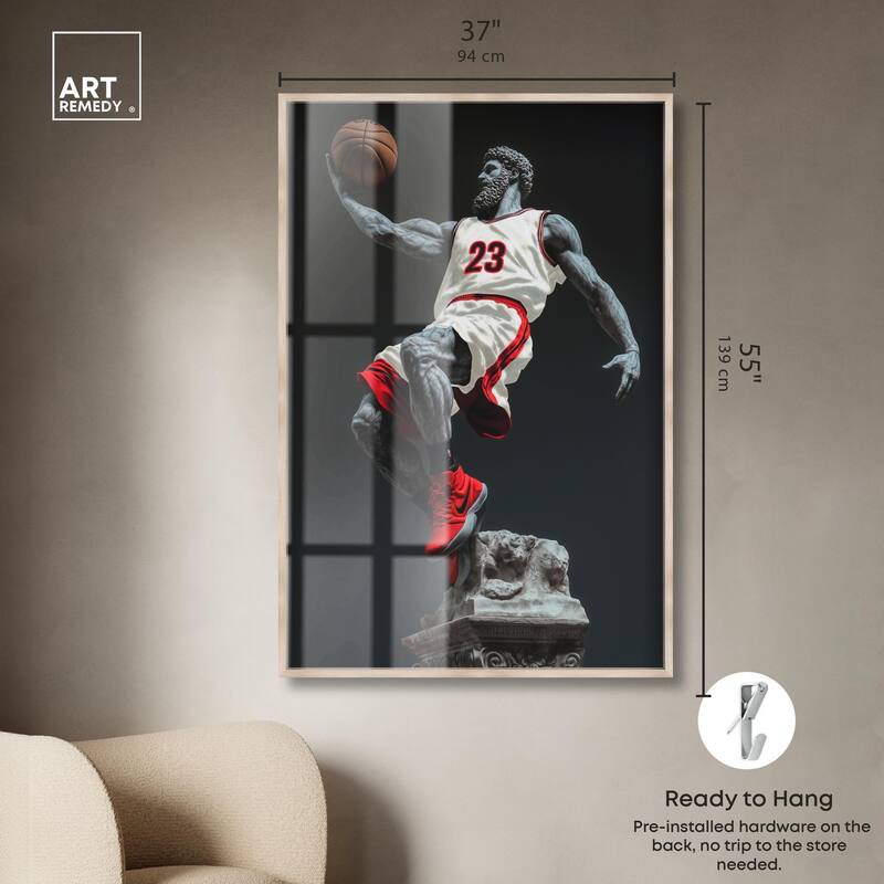 Basketball White Uniform Shadowbox by Art Remedy