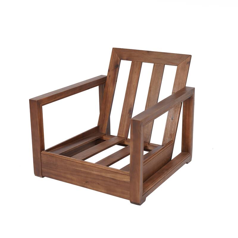 Westchester Acacia Wood Outdoor Club Chair with Cushion by Christopher Knight Home