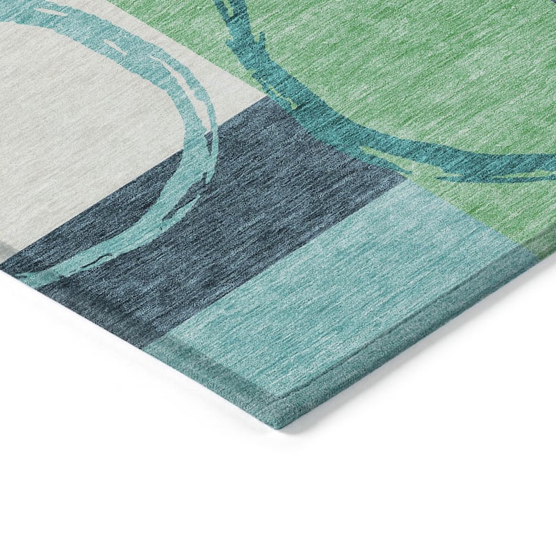 HomeRoots Geometric Modern Rectangle Outdoor Rug