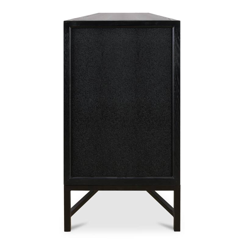 NADAAL STUDIOS Vaughn, Sideboard with Drawers, Shagreen Patterned Vegan Leather - 100"W x17.72"D x33.86"H