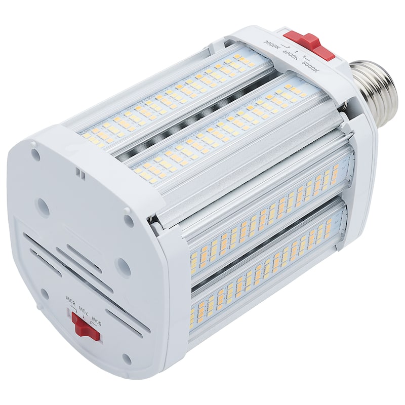 LED Shoe Box Lamp 60/70/80 Wattage Selectable 3K/4K/5K CCT Selectable 120-277V - White