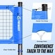 preview thumbnail 3 of 13, Portable Professional Outdoor Volleyball Net Set with Adjustable Aluminum Poles, Winch System, Pump