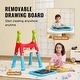 preview thumbnail 8 of 9, 2-in-1 Kids Art Easel Double-Sided Magnetic Whiteboard Chalkboard Rotating - Multi