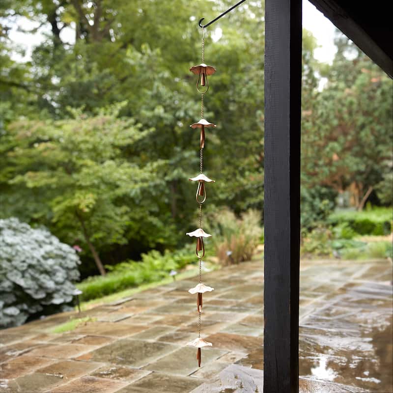 Mushroom Rain Chain 62"L