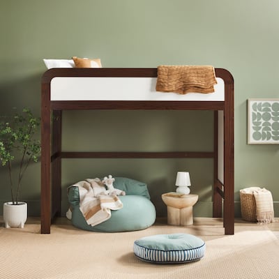 Walker Edison Twin Loft Bed with Ladder
