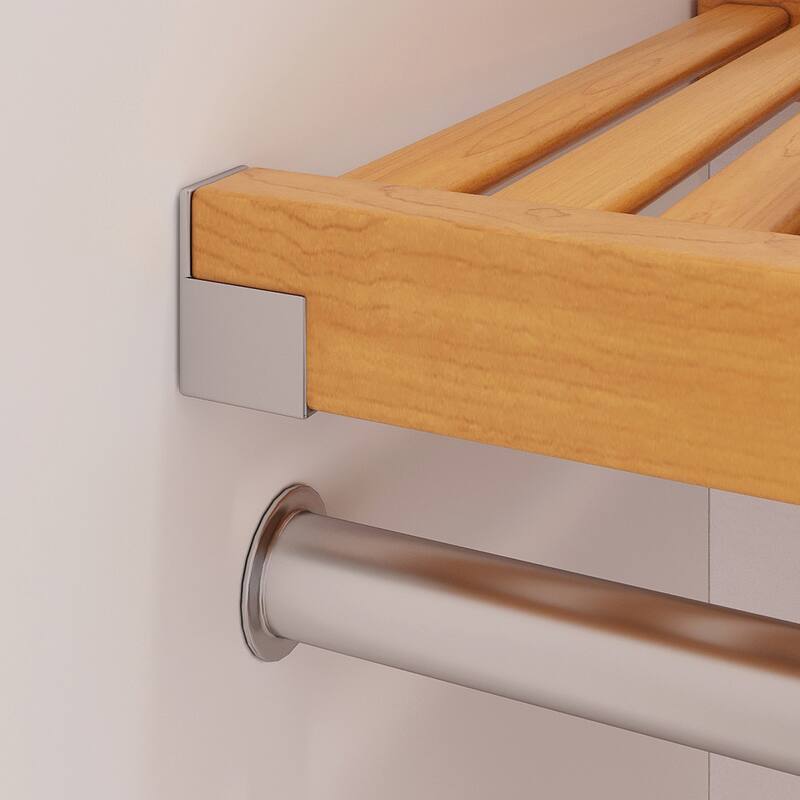 John Louis Home Solid Wood Reach-In Closet System with6-Drawers Honey Maple