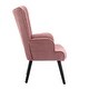 preview thumbnail 13 of 62, Fabric Upholstered Tufted Wingback Living Room Chair With Wooden Legs