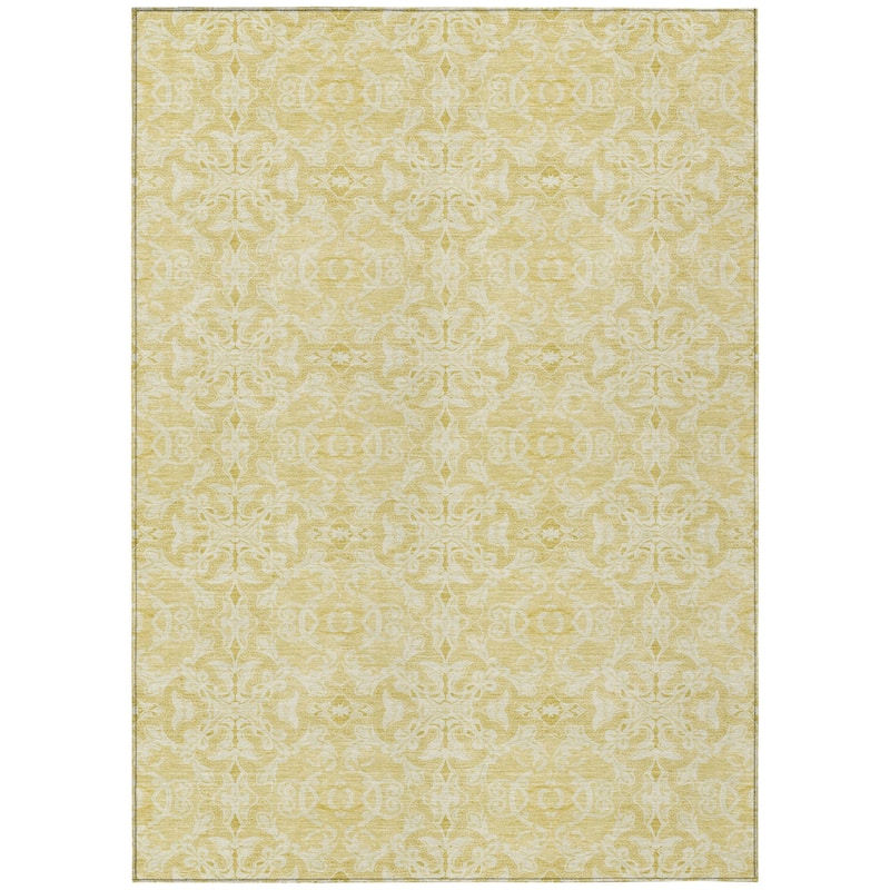 HomeRoots Medallion Transitional Rectangle Outdoor Rug