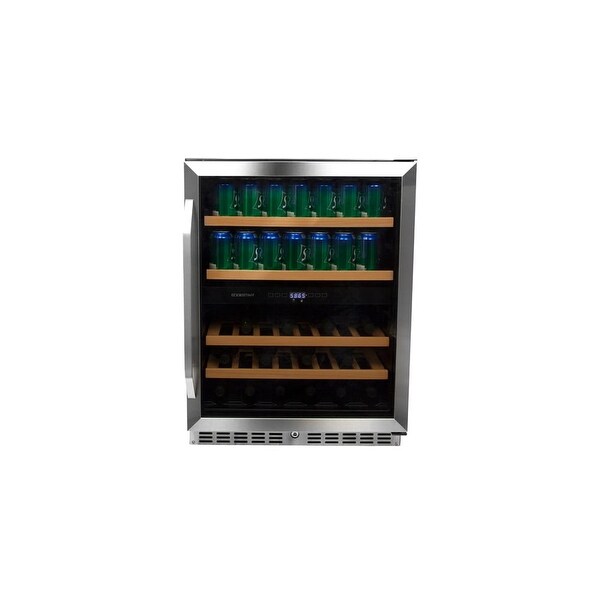 EdgeStar CWB8420DZ  24" Wide Wine and Beverage Cooler with Dual Zone Operation - Stainless Steel