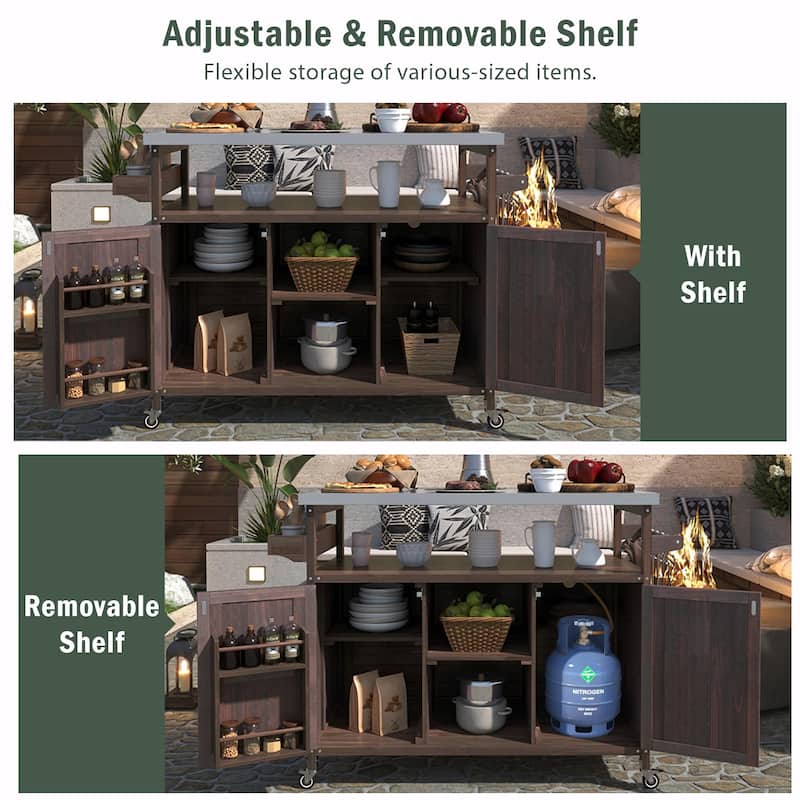 Farmhouse Outdoor Kitchen Island