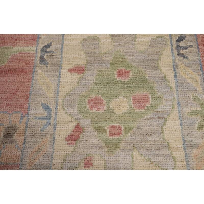 Vegetable Dye Oushak Turkish Area Rug Hand-Knotted Bedroom Wool Carpet - 8'3"x 10'0"