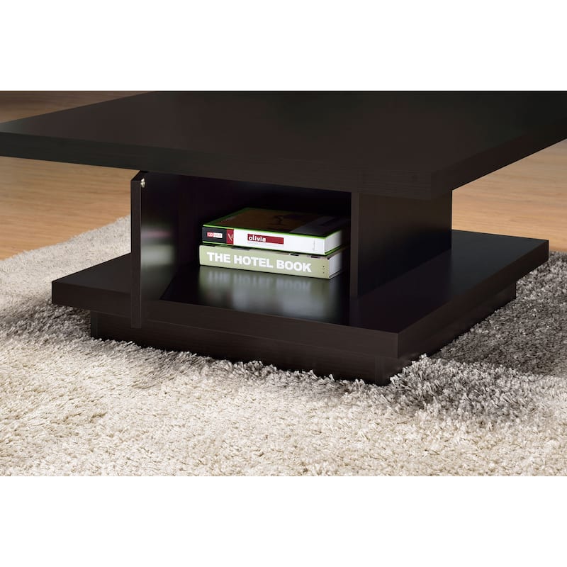 Reston Square Engineered Wood Coffee Table Cappuccino