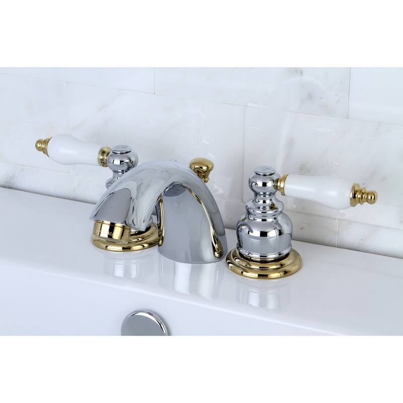 Kingston Brass Victorian Mini-Widespread Bathroom Faucet with Pop-Up