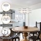 preview thumbnail 11 of 34, 5-Light Candlestick Hanging Linear Chandelier Lighting Crystal Island Chandelier Fixture for Kitchen Island