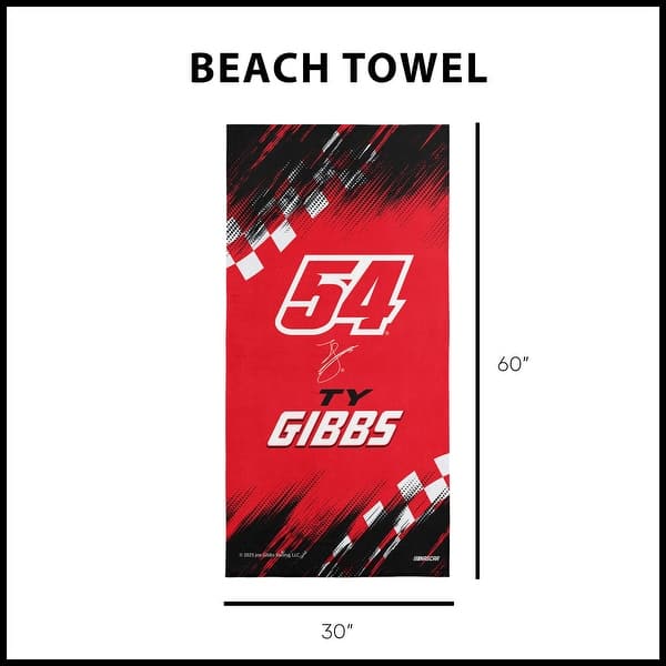 dimension image slide 0 of 19, NASCAR Simple Speed Beach Towel