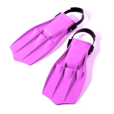 Florescent Pink Dolphin Recreational Children's Swim Fins 11.25" - Medium