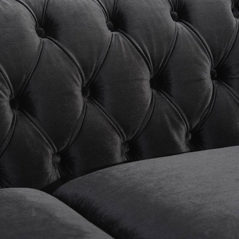 Chesterfield 3-seater Sofa with Button Tufting and Nailheads