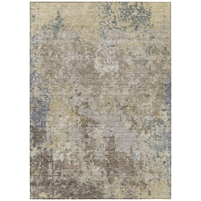 HomeRoots Abstract Transitional Rectangle Outdoor Rug