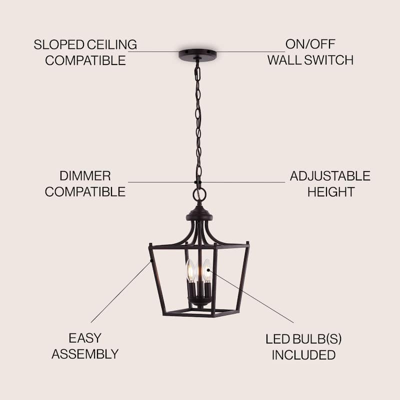 Camden Light Iron Classic Midcentury Pendant Lantern by JONATHAN Y