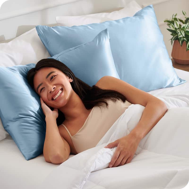 Bare Home Poly Satin Pillowcase Set for Hair and Skin (Set of 2)
