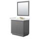Option Dark Gray / White Quartz Top / Satin Bronze