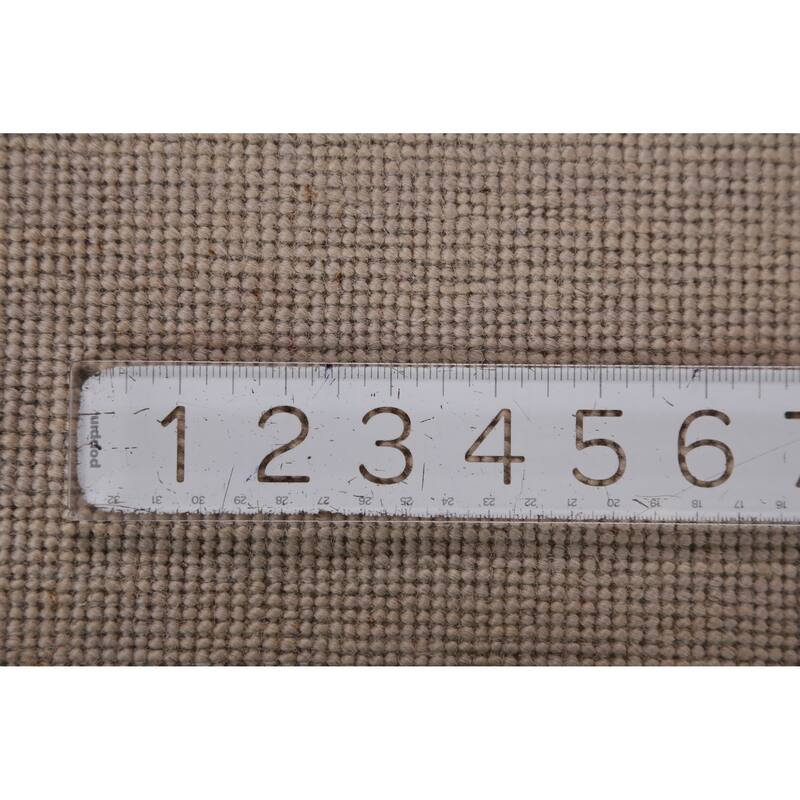 Hand Knotted Oriental 100% Wool Carpet Modern Solid Beige & Ivories Gabbeh Area Rug - 10' 3'' X 5' 2''