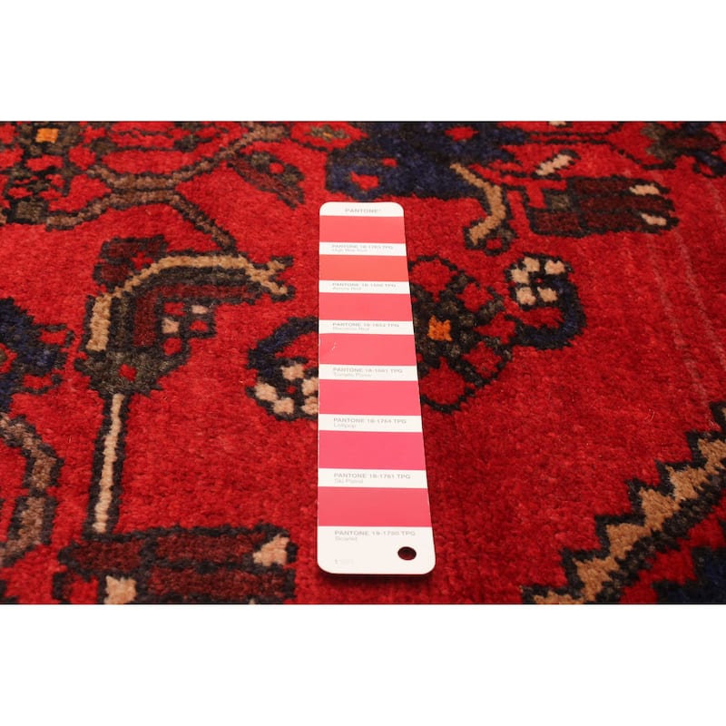 ECARPETGALLERY Hand-knotted Andelz Red Wool Rug - 3'6 x 10'7