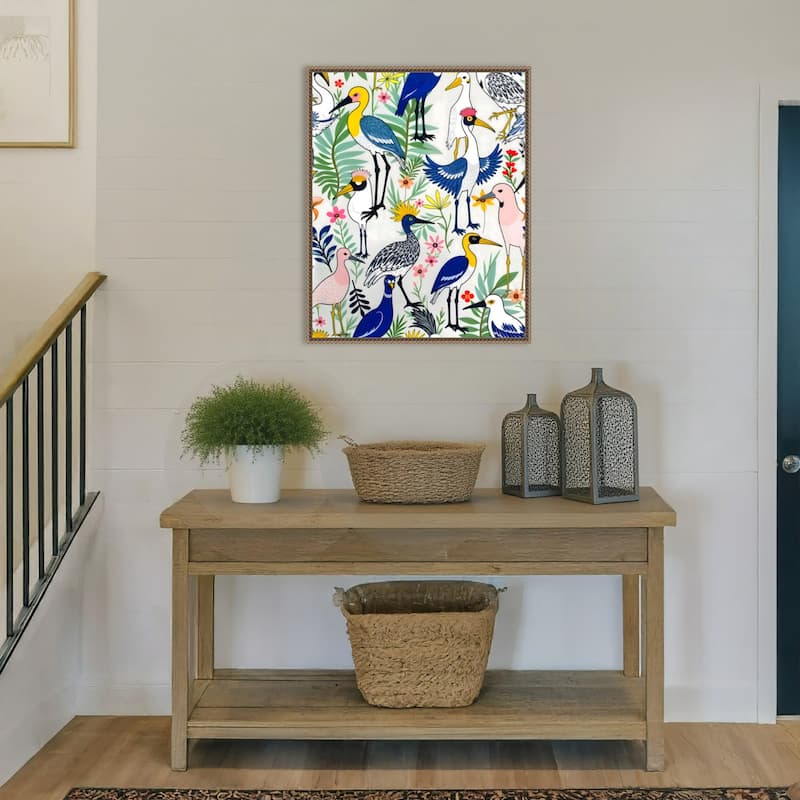 The Aviary Almanac by Uma Gokhale Framed Canvas Wall Art