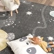 preview thumbnail 2 of 10, Kids Rug Space with Planets and Stars in Pastel Colors