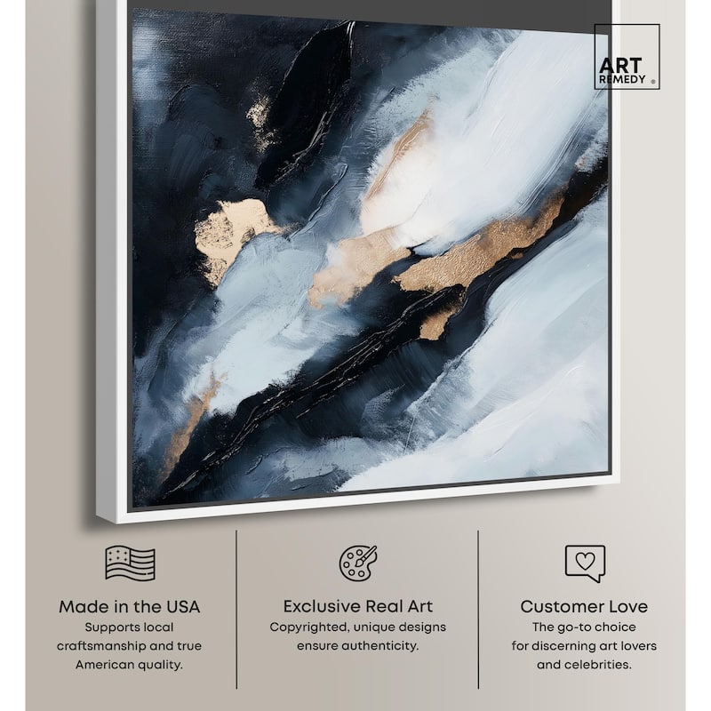 Golden Spark I Canvas by Art Remedy