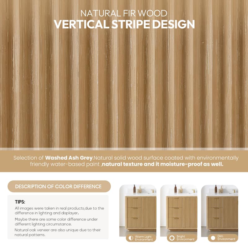 Cadiz Bath Vanity with Composite Stone Top and Mirror