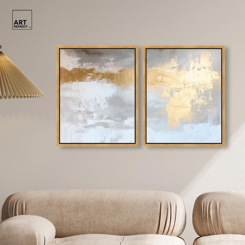 Golden Glaze I Canvas Set of 2 by Art Remedy