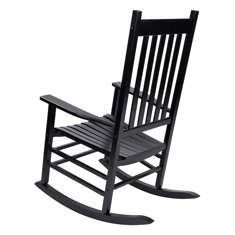 Heritage Solid Wood Outdoor Patio Rocking Chair Rocker (Set of 2)