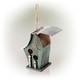 preview thumbnail 10 of 10, Alpine Corporation 12" Tall Outdoor Hanging Wooden Birdhouse, Turquoise