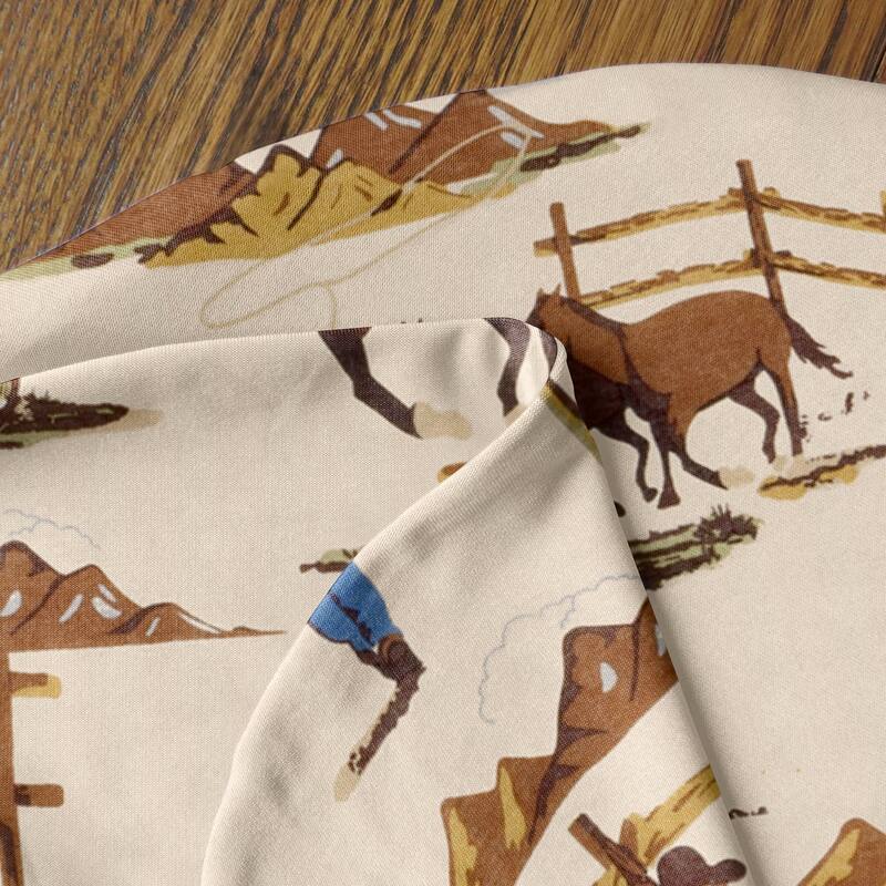 Wild West Cowboy Collection Boy Baby Cocoon and Beanie Hat Sleep Sack - 2pc Set - Red, Blue, Tan Western Southern Country Horse