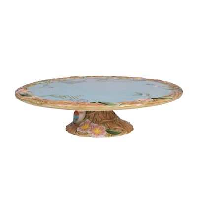 Fitz and Floyd Toulouse Footed Cake Plate, 11.25