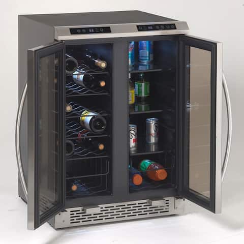 Avanti WBV19DZ Side-by-Side Dual Zone Wine/Beverage Cooler - Stainless Steel