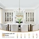 preview thumbnail 43 of 69, 6-Light Modern Candlestick Hanging Linear Chandelier Lighting Island Chandelier for Kitchen Island