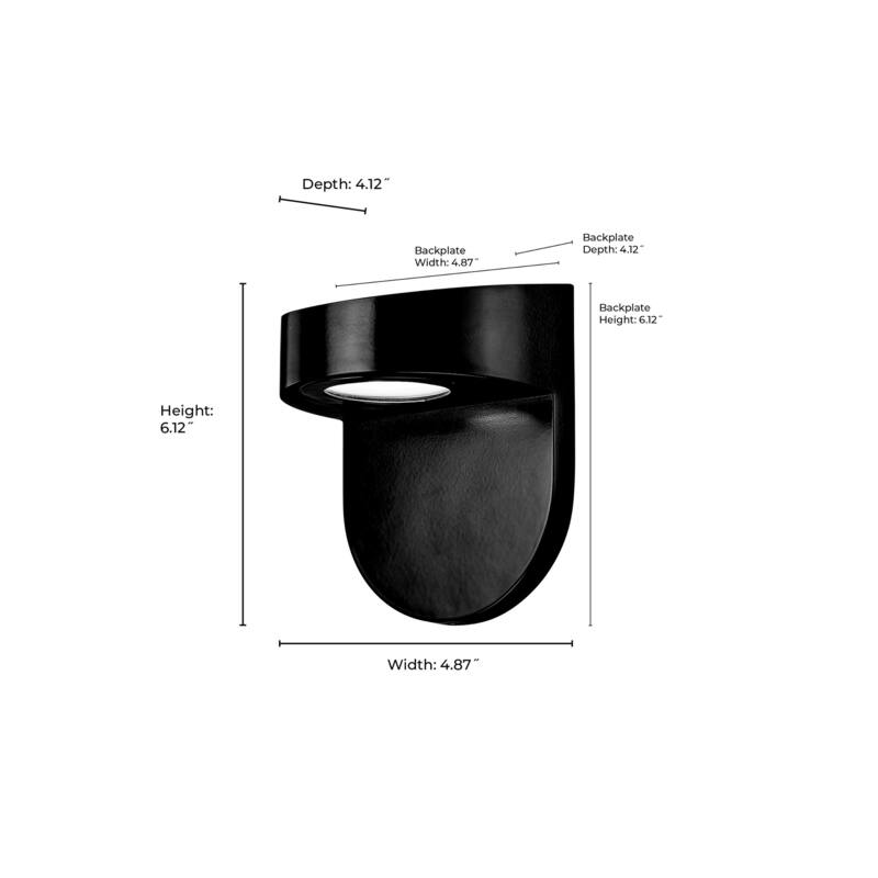Millennium Lighting 1 Light Outdoor Wall Sconce in Powder Coat Black - 6.12 Inch