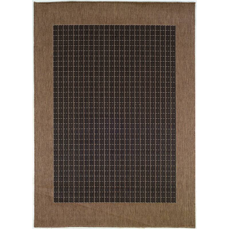 Pergola Quad Indoor/ Outdoor Area Rug - 3'9" x 5'5" - Black/Brown