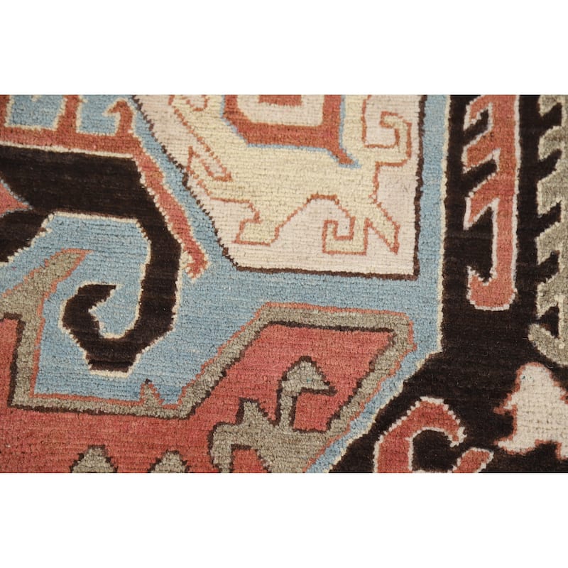Hand Knotted Oriental 100% Wool Carpet Traditional Medallion Oranges & Rust Kazak Area Rug - 10' 8'' X 8' 3''