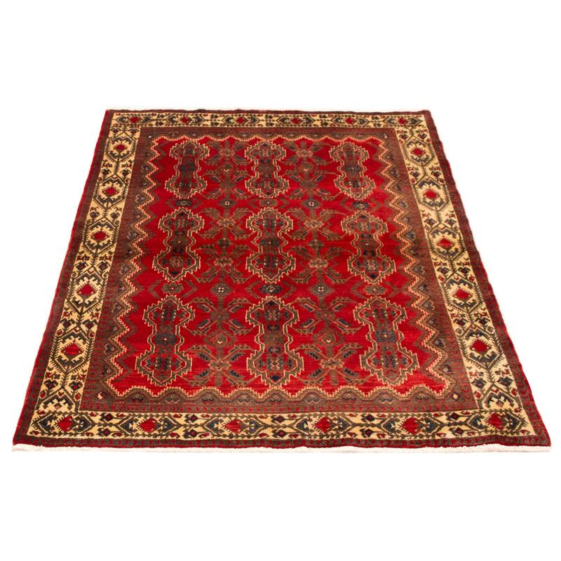 Konya Anatolian Red Rug 5'1" x 6'11" - 5'1 x 6'11