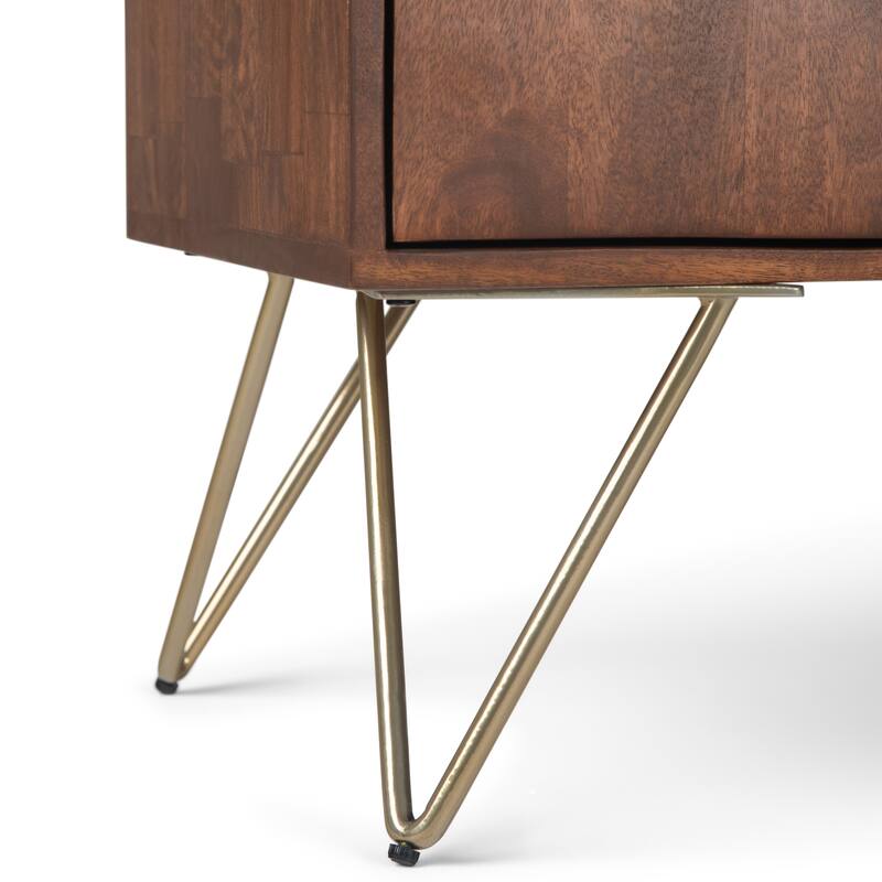 WYNDENHALL Moreno 60 inch Wide Industrial TV Media Stand For TVs up to 65 inches - 60"w x 18"d x 25" h