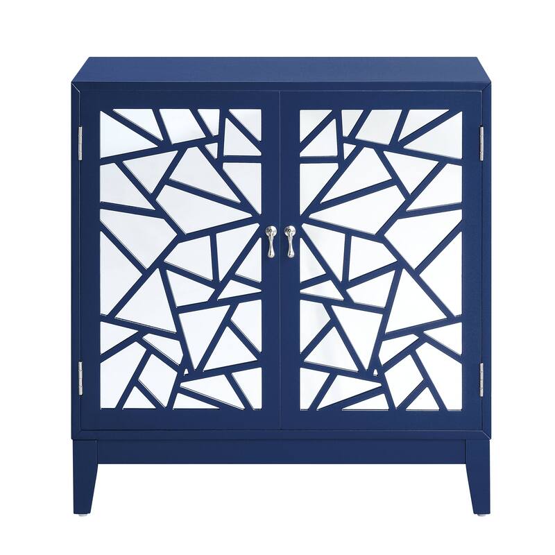 Blue Finish Console Cabinet