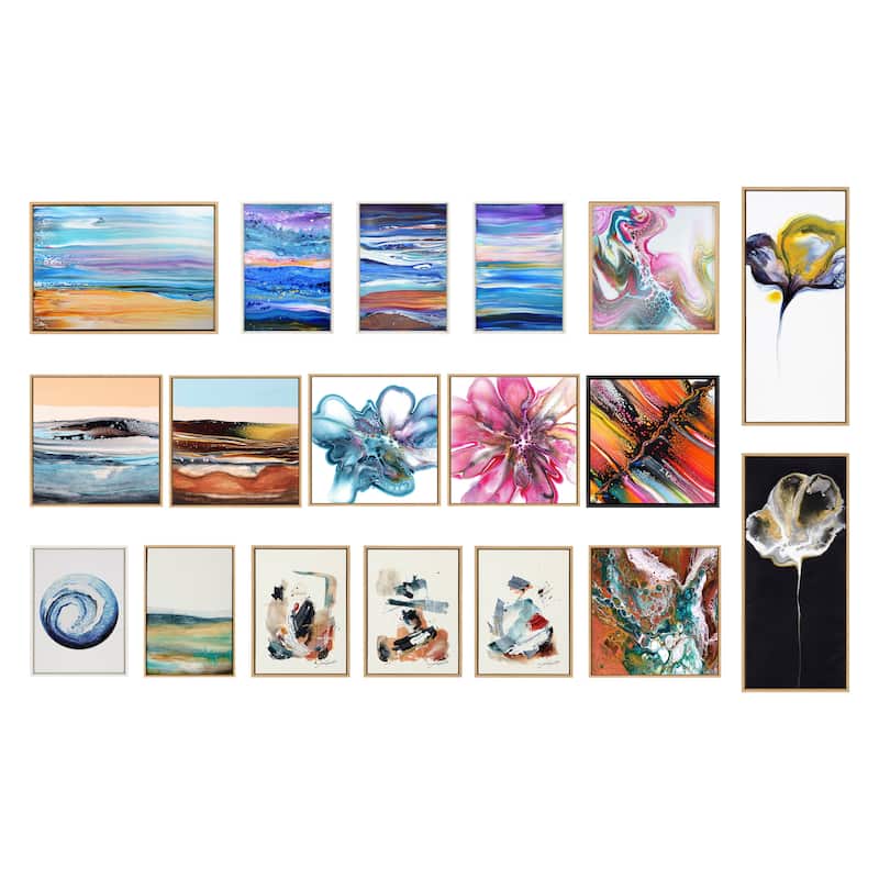 Kate and Laurel Sylvie Fireplace Framed Canvas Art Set by Xizhou Xie